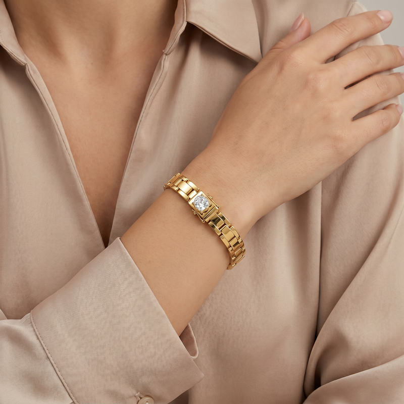 1 of 1 Oyster Trax Bracelet in 14K gold, view 7