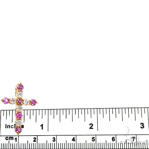 14K Gold Majesty Sapphire Diamond Cross, photo 5 of 6