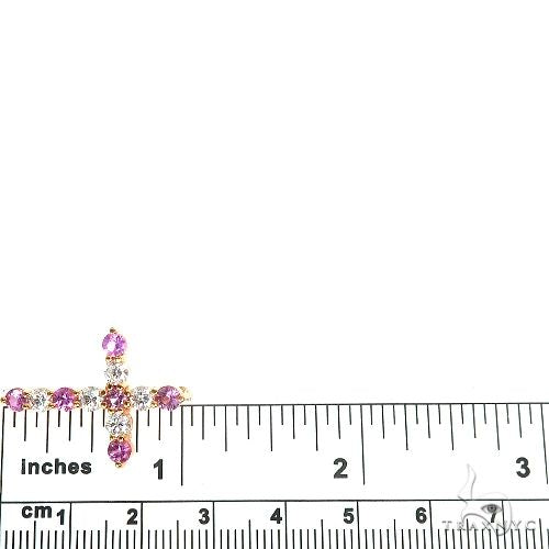 14K Gold Majesty Sapphire Diamond Cross, photo 6 of 6