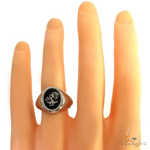 14K Gold Marine Corps Logo Ring, view 6