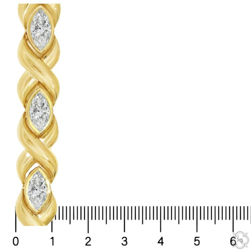 10K Gold Marquise Lab-Grown Diamond Twist Link Bracelet, photo 6 of 8