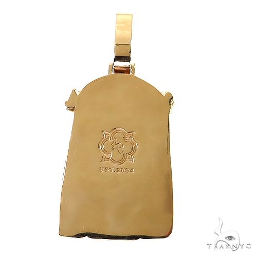 14K Gold Medium Size Jesus Diamond Pendant, photo 4 of 7