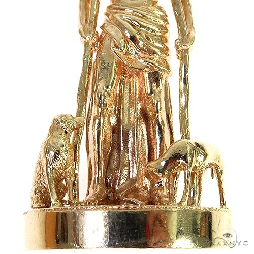 14K Gold Medium St. Lazarus Pendant, photo 4 of 7