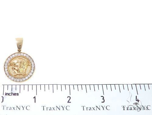14K Gold Medusa Diamond Pendant, photo 6 of 6