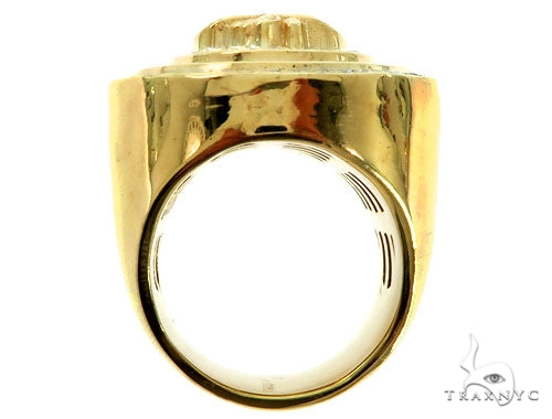 14K Gold Heavy Medusa Diamond Ring, photo 6 of 8