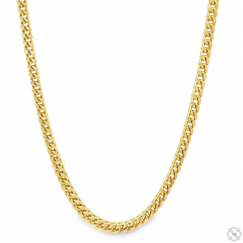 22-inch 3.9mm hollow 10k yellow gold men's Franco chain necklace