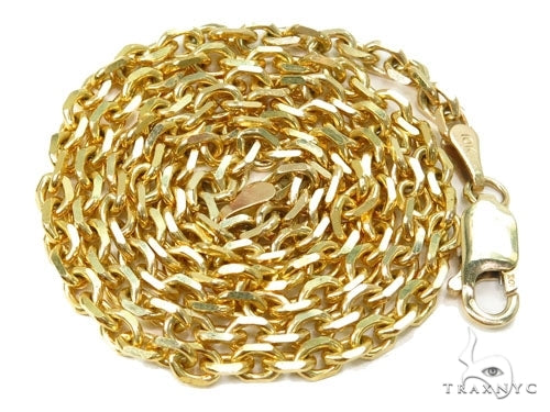 Mens 14k Solid Yellow Gold Cable Chain 16 Inches 1.5mm, photo 6 of 6