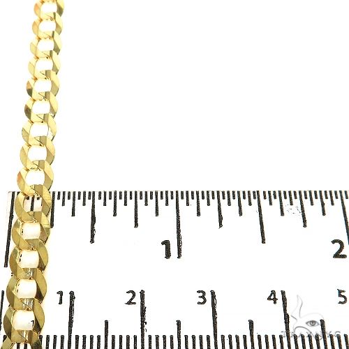 14K Yellow Gold Solid Curb Chain 5.7mm, photo 8 of 8