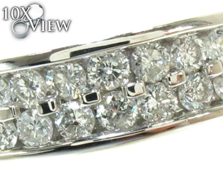 Mens 14K Gold Channel Diamond Ring, photo 3 of 7