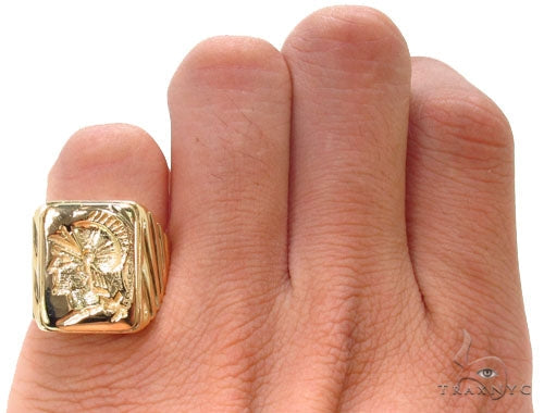 Mens 18K Gold Custom Jewelry Gladiator Ring, photo 6 of 6