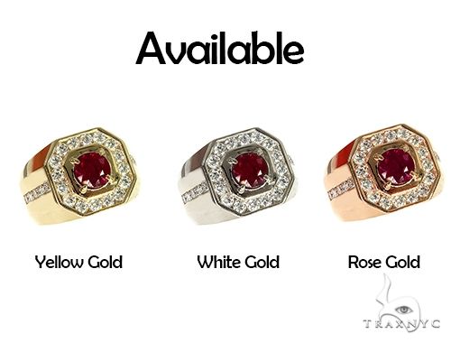 Mens 14K Gold Godfather Ruby Ring, photo 7 of 7