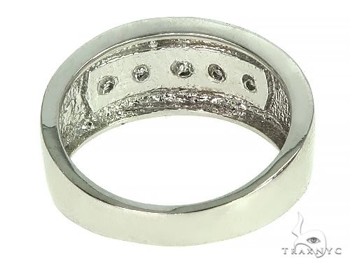 Mens Luxuriousness Five 14K White Gold Wedding Ring, photo 4 of 7