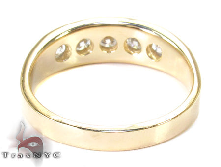 Mens Prong Diamond 14K Yellow Gold Ring, photo 6 of 7