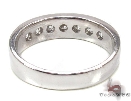 Mens 14K White Gold Channel Diamond Ring, photo 6 of 7