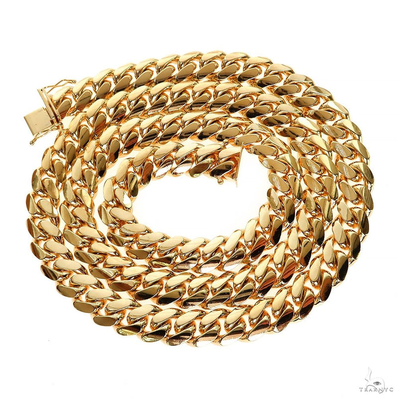 18K Gold miami cuban chain, 10 mm, photo 3 of 6