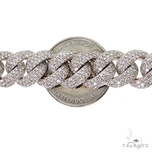 14K Gold Miami Cuban Lab-Grown Diamond Bracelet, photo 4 of 7