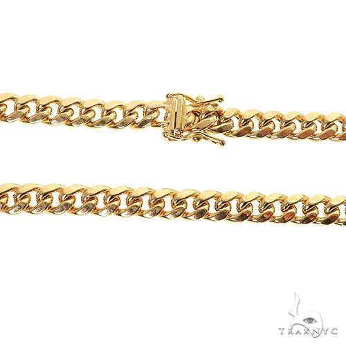 14k yellow gold hollow Miami Cuban chain, 22 inches long, 5.5mm wide, polished finish, photo 4 of 7