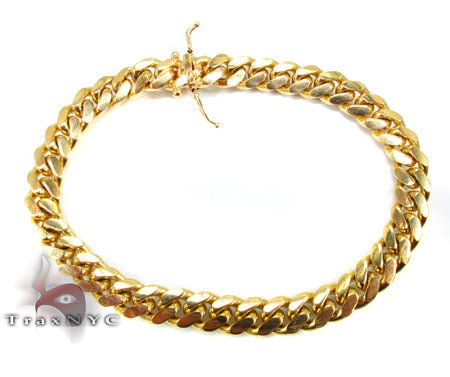 14k Miami Cuban Link Bracelet 8.75 Inches 13mm 32473 | TraxNYC