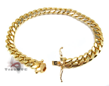 14K Gold Miami Cuban Link Bracelet 8.25 Inches 12mm, photo 4 of 4