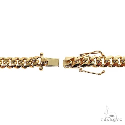26-inch yellow gold Miami Cuban link chain, 8mm thick, men's style accessory, photo 6 of 8