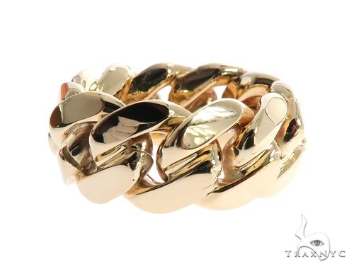 14K Gold Miami Cuban Link Ring 9.5mm, photo 3 of 9