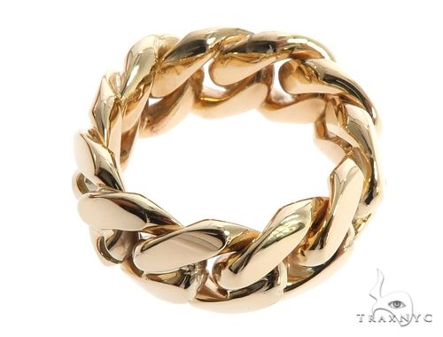 14K Gold Miami Cuban Link Ring 9.5mm, photo 5 of 9