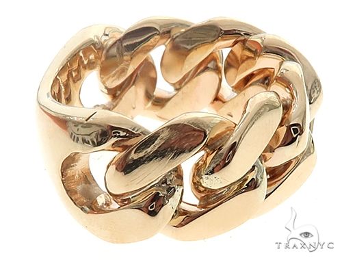 14K Gold Miami Cuban Link Ring 10mm, photo 3 of 6