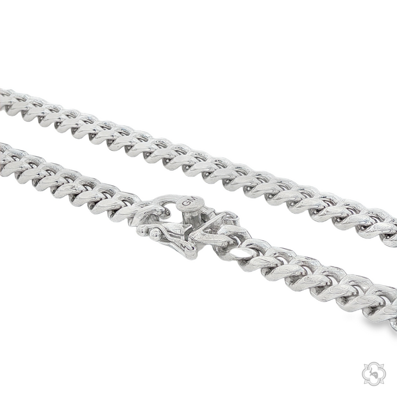 Sterling silver 6.2mm Miami Cuban chain with durable lobster clasp fastening
