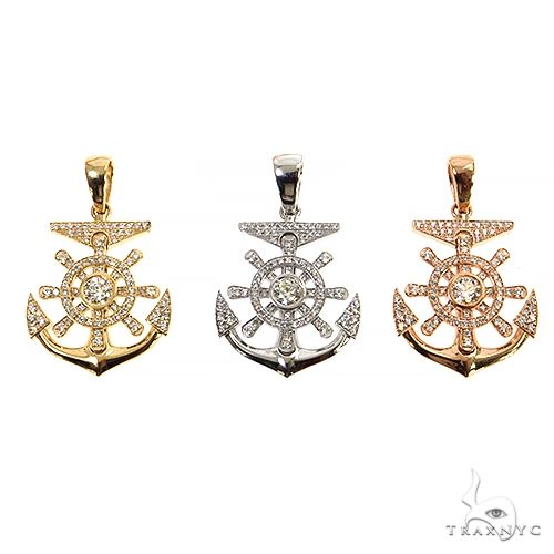 Mini Anchor Diamond Pendant 68220 - Image 7