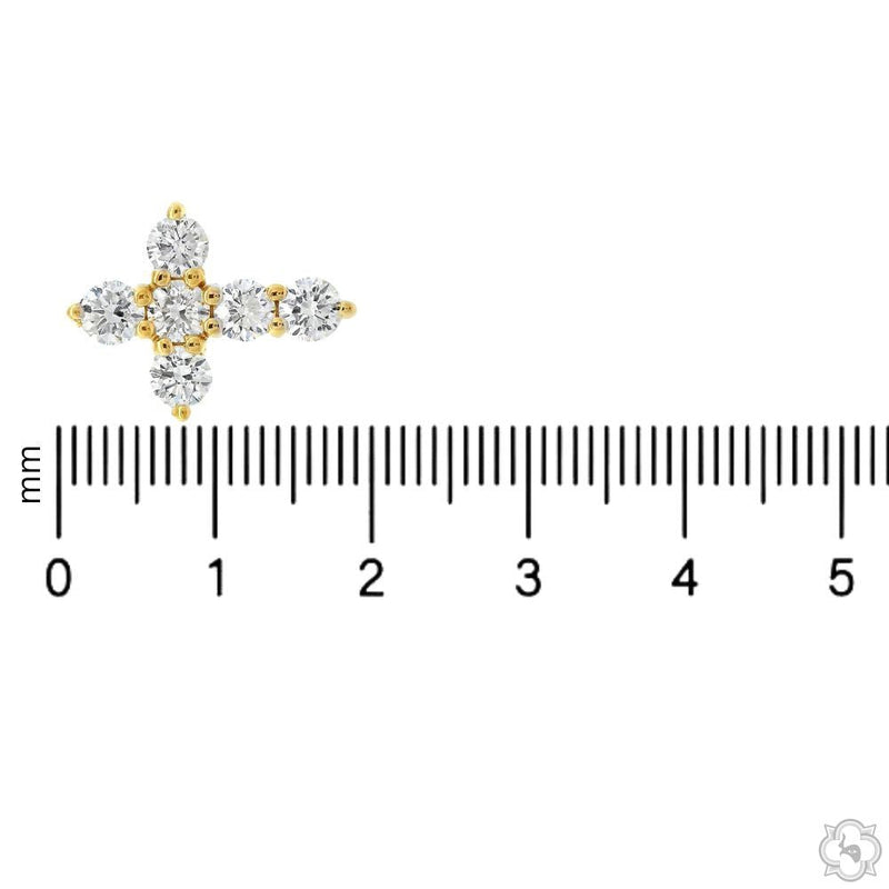 14K Gold Mini Diamond Cross Necklace, photo 8 of 9