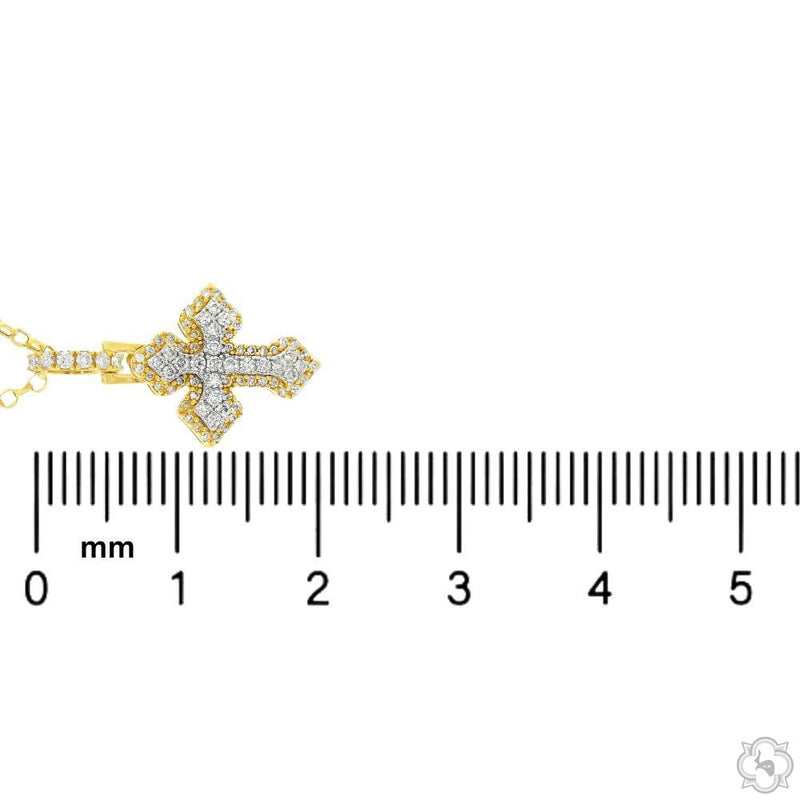 10K Gold Mini Diamond Cross Pendant Set, photo 10 of 11