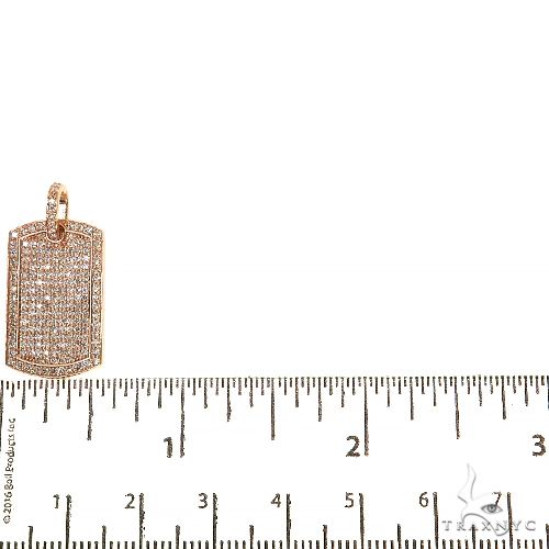 14K Gold Mini Dog Tag Diamond Pendant, photo 5 of 6