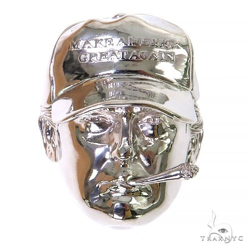 Sterling silver mini figure pendant, detailed sculpted design, front-facing view
