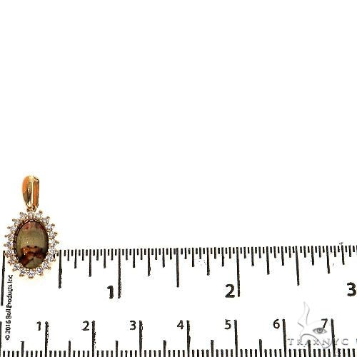 14K Gold Mini Flower Diamond Photo Pendant, photo 5 of 6