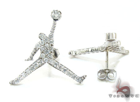10K Gold Jordan Jumpman custom Earrings, photo 6 of 8