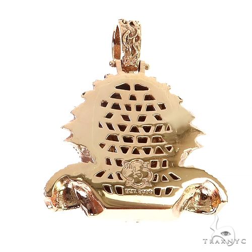 14K Gold Mini Mummified Zombie Skeleton Pharaoh Pendant, photo 4 of 7