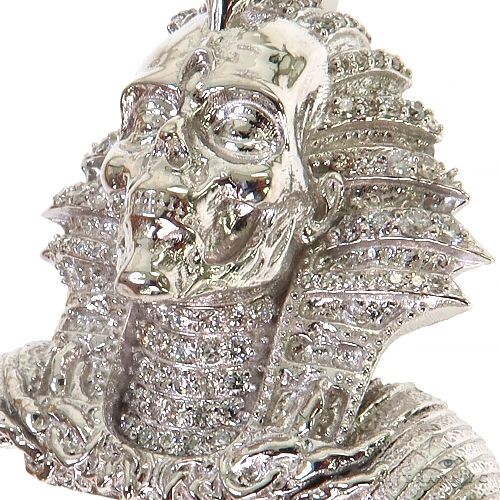 14K Gold Mini Mummified Zombie Skeleton Pharaoh Pendant, photo 3 of 7