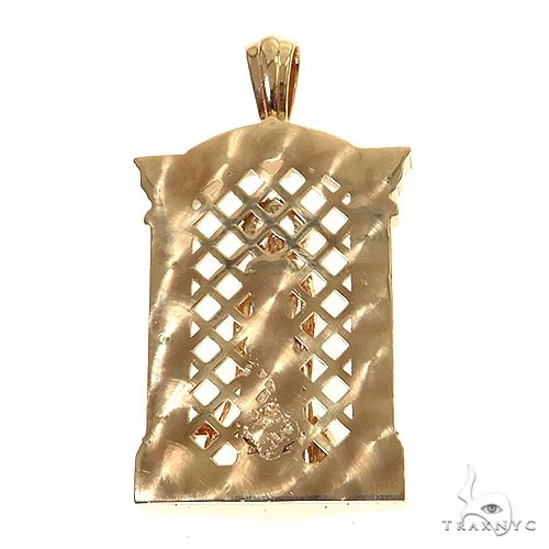 14K Gold Mini Solid St. Lazarus Pendant, photo 4 of 6