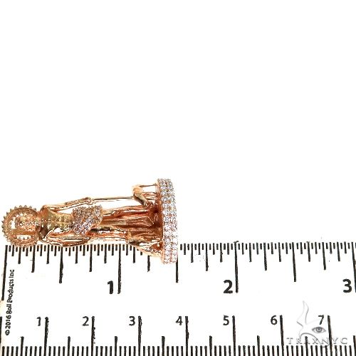 14K Gold Mini St. Lazarus Diamond Pendant, photo 6 of 6