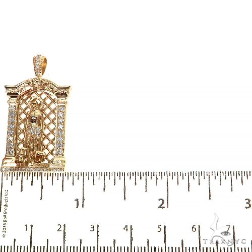 14K Gold Mini St. Lazarus Diamond Pendant, photo 5 of 6