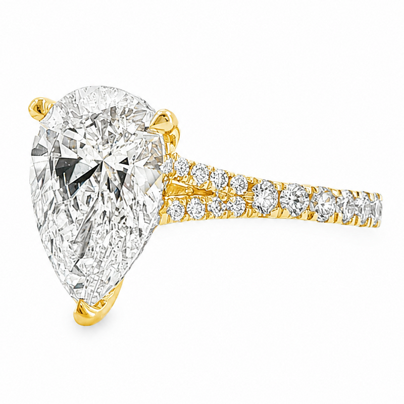2.5 Ct Mirabella Pear Lab-Grown Diamond Engagement Ring, photo 3 of 9