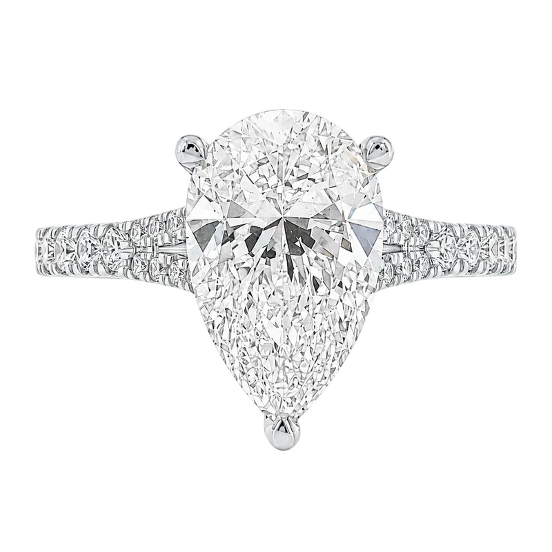 2.5 Ct Mirabella Pear Lab-Grown Diamond Engagement Ring, photo 2 of 9