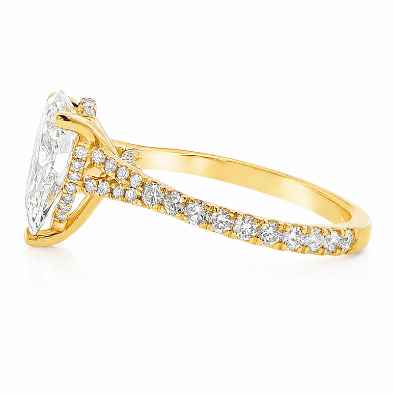 2.5 Ct Mirabella Pear Lab-Grown Diamond Engagement Ring, photo 5 of 9
