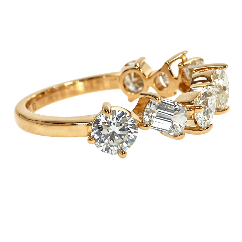 Mix Shape 7 Stone Diamond Ring 68338 - Image 3