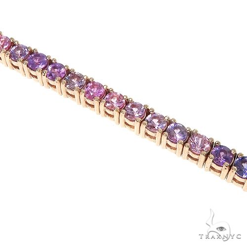 14K Gold Mystic Sapphire Tennis Bracelet, photo 2 of 7