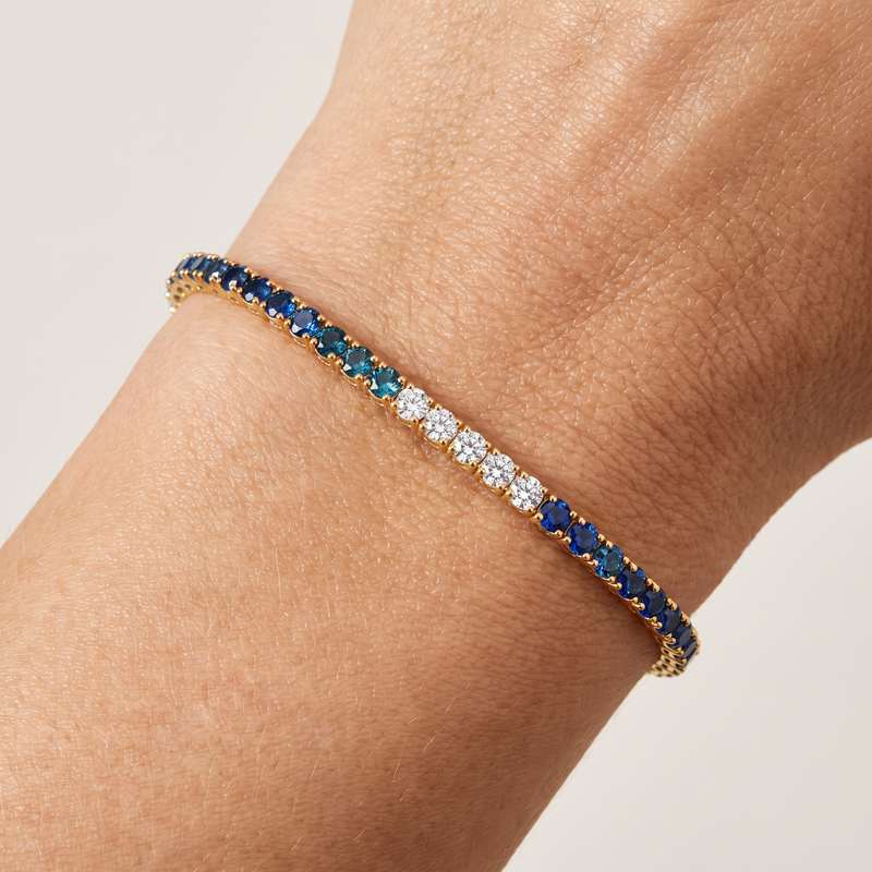 Ocean Breeze Sapphire Bracelet in 14K gold, view 12