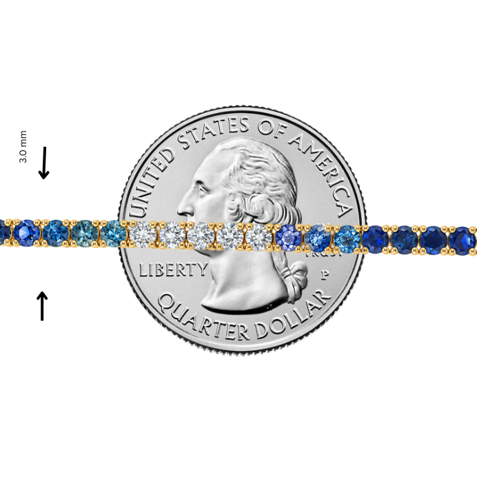 Ocean Breeze Sapphire Bracelet in 14K gold, view 11