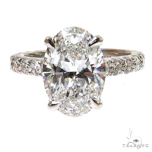 Oval Diamond Engagment Ring Set 68834 - Image 2