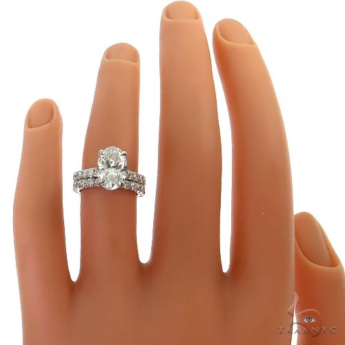 Oval Diamond Engagment Ring Set 68834 - Image 7