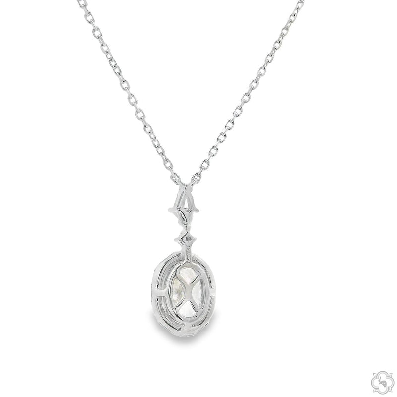 18K Gold Oval Lab-Grown Diamond Necklace, photo 5 of 9